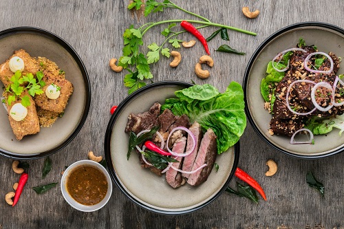 Photo of beautifully arranged food